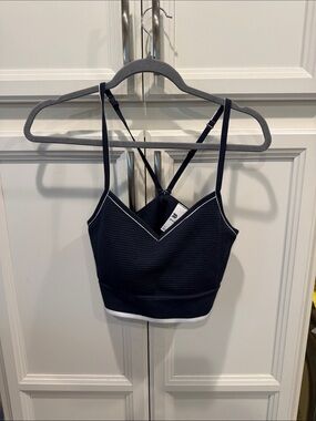 Target Navy Sports Bralette with White Contrast Trim